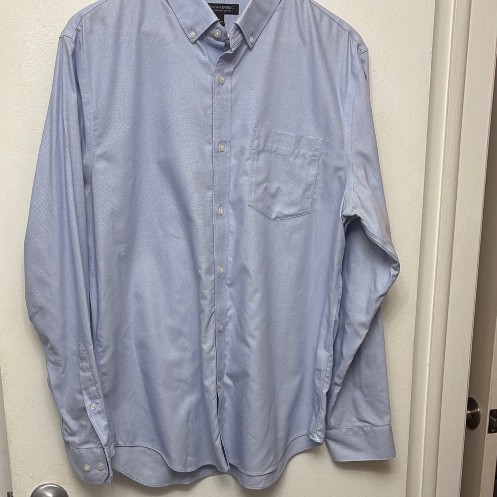 Banana Republic Light Blue Button-Down Dress Shirt